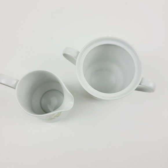 Fashion Royale Ashley Creamer & Sugar Bowl, Spring Floral Tea Decor, Japan - Picture 4 of 9